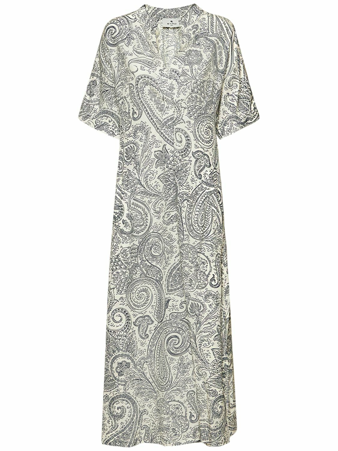 【送料&関税込】Etro Jersey Midi Tunic Dress ETRO - Paisley Print Jersey Midi Dress Etro