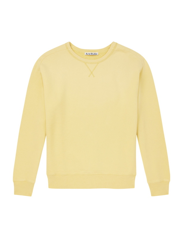 Photo: Acne Studios - Fema Cotton-Jersey Sweatshirt - Yellow