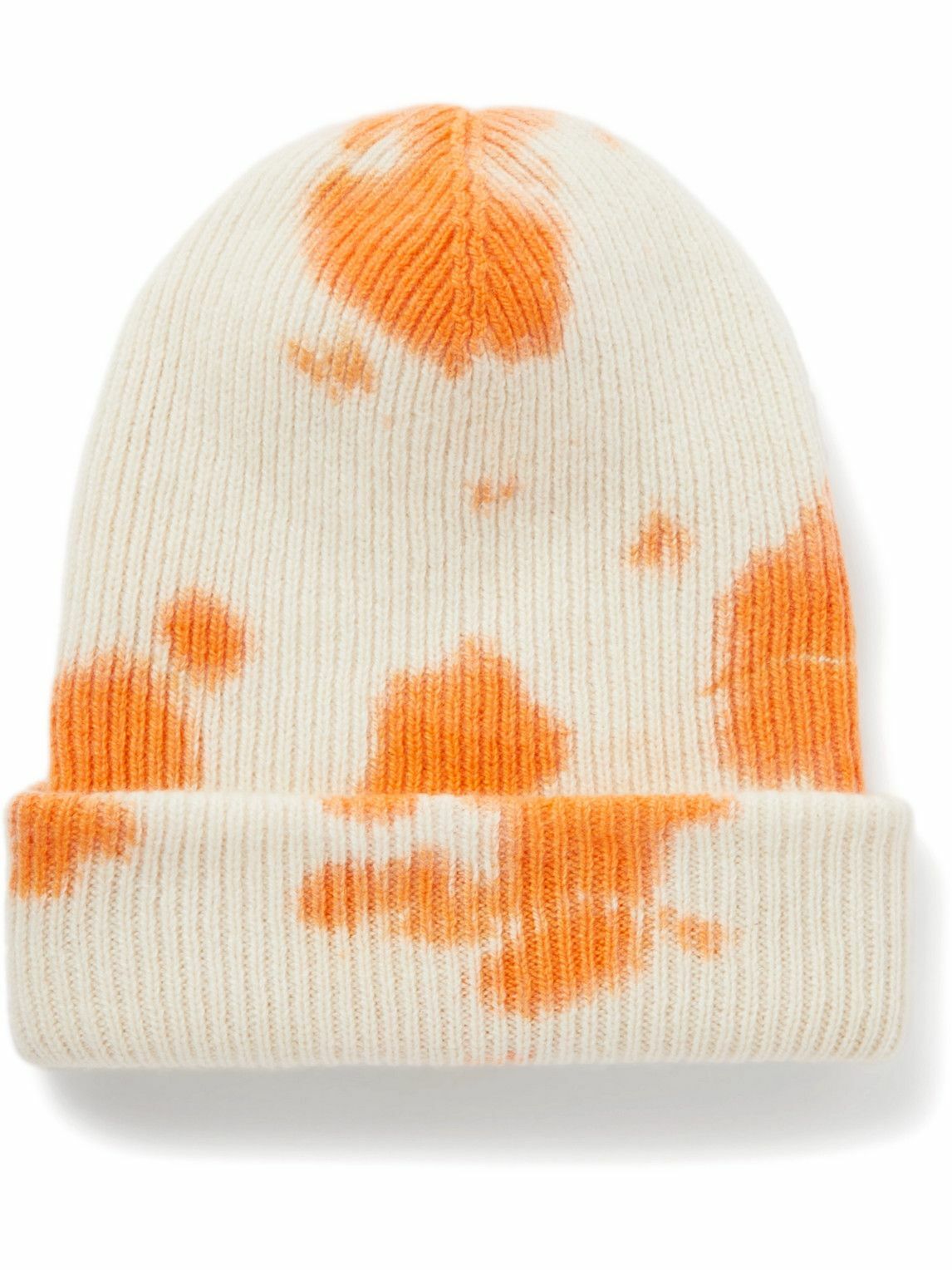 【THE ELDER STATESMAN】tie-dyed ribbed cashmere beanie The Elder Statesman - Tie-Dyed Ribbed Cashmere Beanie The