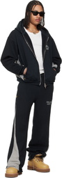 Gallery Dept. Black & Gray Twisted Leg Flare Sweatpants