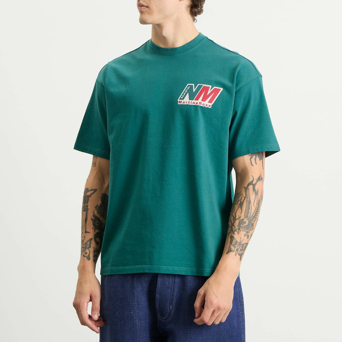 Napapijri Men's x Martine Rose Logo T-Shirt in Mediteranea G2A