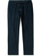 Paul Smith - Straight-Leg Stretch Cotton and Cashmere-Blend Corduroy Drawstring Suit Trousers - Blue