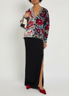 Farm Rio Mixed Valentina Floral-jacquard Knit Cardigan Multicoloured