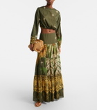 Johanna Ortiz Afterwork printed jacquard blouse