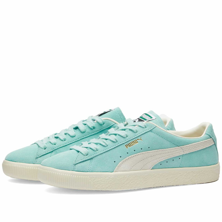 Photo: Puma Men's Suede VTG Sneakers in Mint/White
