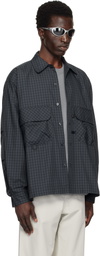 DAIWA PIER39 Gray Tech Sports Plaid Shirt