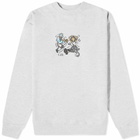 Skateboard Cafe Men's Dancing Crew Sweat in Heather Grey