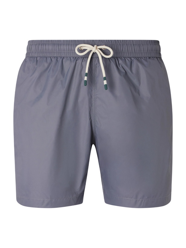 Photo: Hartford - Straight-Leg Mid-Length Recycled Swim Shorts - Gray