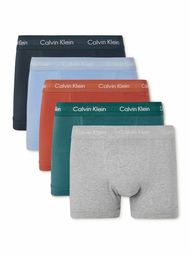 Photo: Calvin Klein Underwear - Five-Pack Stretch-Cotton Boxer Briefs - Multi