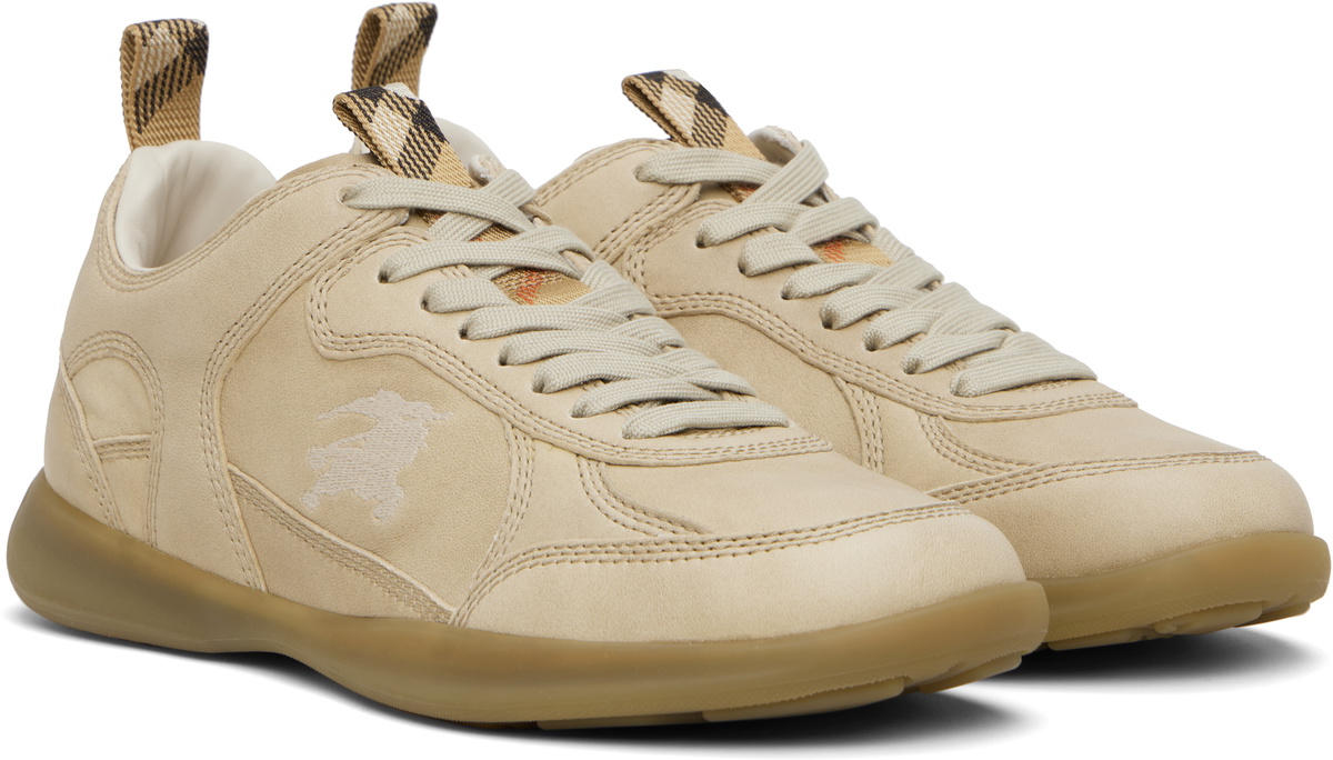 Burberry Beige Leather Matrix Sneakers Burberry