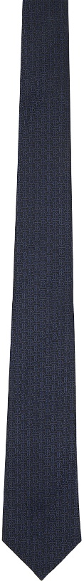 Photo: Burberry Navy Monogram Tie