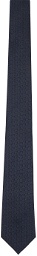 Burberry Navy Monogram Tie