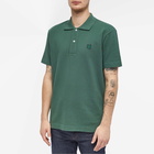 Maison Kitsuné Men's Tonal Fox Head Patch Comfort Polo Shirt in Bottle Green