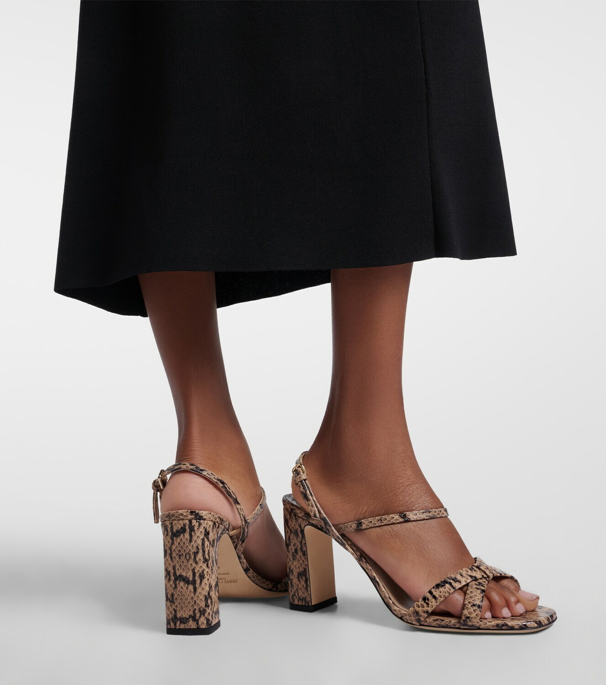 Jimmy Choo Elsy snake-effect slingback sandals