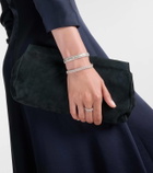Shay Jewelry Diamond Pave Scales Stretch 18kt white gold bracelet with diamonds
