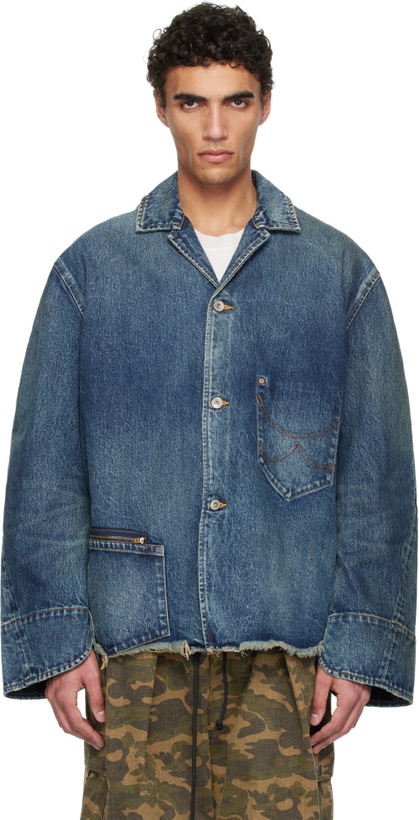 Photo: doublet Blue Used Finish Denim Jacket