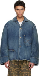 doublet Blue Used Finish Denim Jacket