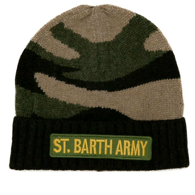Photo: MC2 Saint Barth Blended Cashmere Hat With St. Barth Army Patch