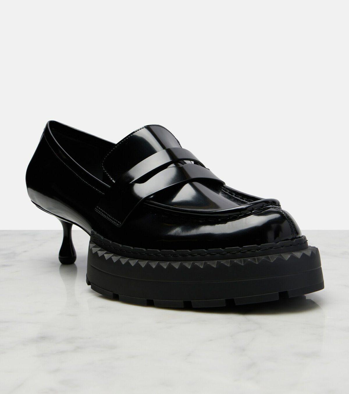 Noir Kei Ninomiya x Jimmy Choo leather loafer pumps