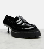 Noir Kei Ninomiya x Jimmy Choo leather loafer pumps
