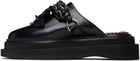 Toga Pulla Black Leather Slip-on Loafers