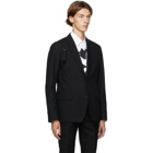 Alexander McQueen Black Panelled Harness Blazer