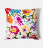 Dolce&Gabbana Casa Floral cotton canvas cushion