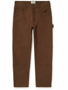 AGOLDE - RSVP GALLERY Ewing Straight-Leg Cotton-Twill Carpenter Trousers - Brown