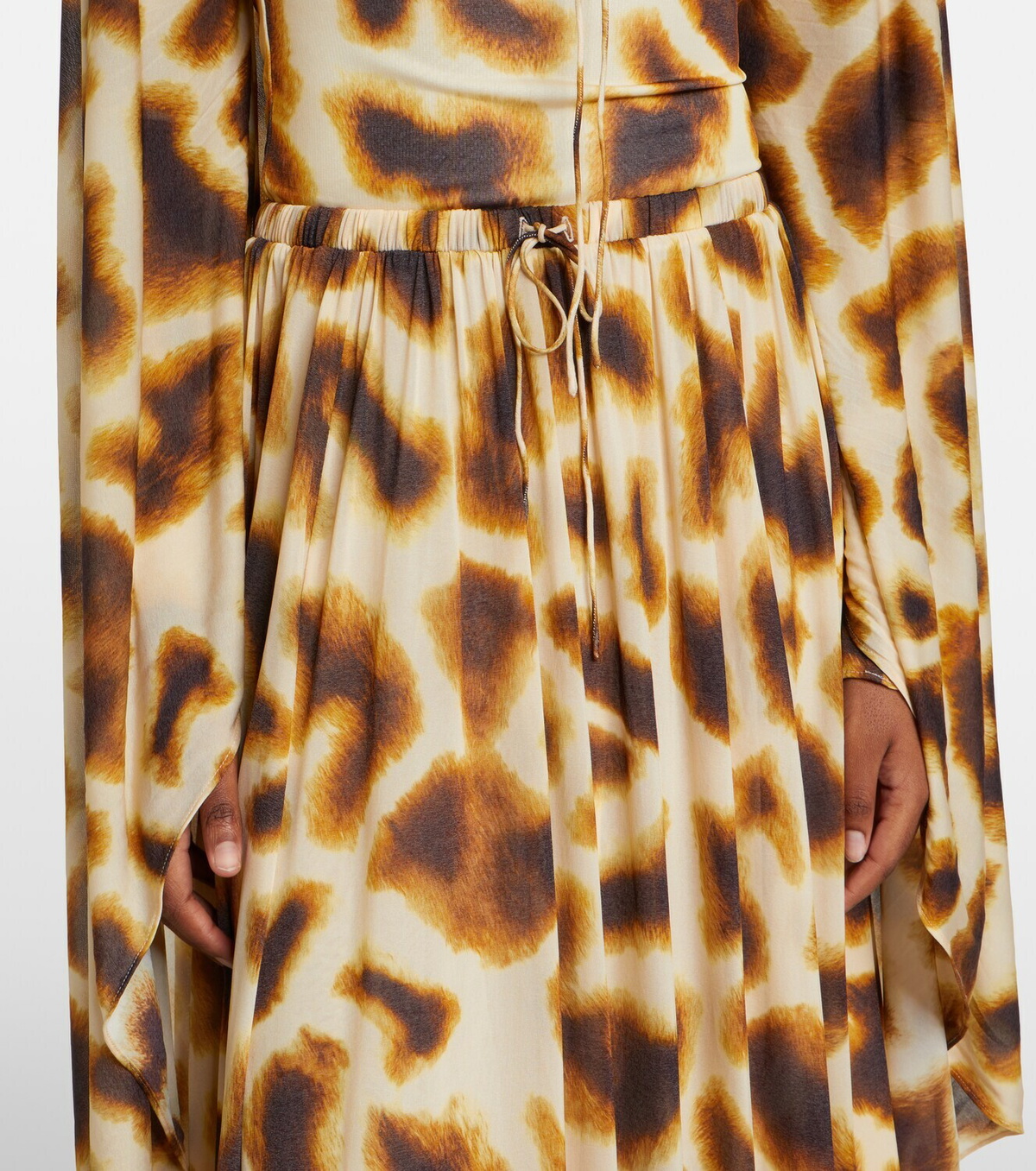 Christopher Esber Printed draped caped gown