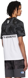 AAPE by A Bathing Ape Black & White Moonface Paneled T-Shirt