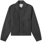 Uniform Bridge Men's Nylon Trucker Jacket in Black