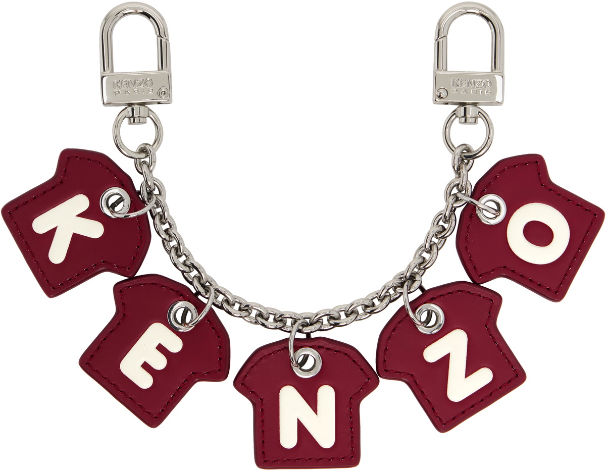 Kenzo Burgundy Kenzo Paris Kenzo Chain Charm Keychain Kenzo