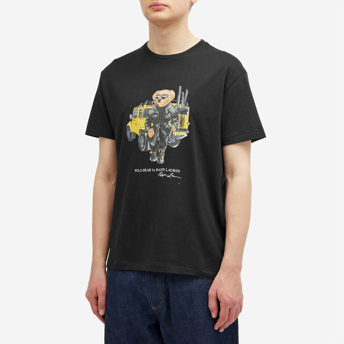 Polo Ralph Lauren Men's Defender Bear T-Shirt in Cr24 Polo Black Defender Bear