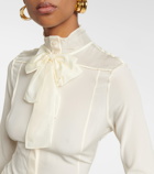 Victoria Beckham - Tie-neck silk crêpe de chine blouse