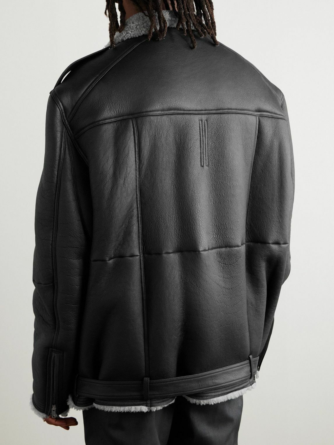 Rick Owens - Jumbo Luke Stooges Belted Full-Grain Leather-Trimmed