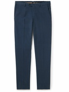 Loro Piana - Slim-Fit Cotton-Blend Trousers - Blue