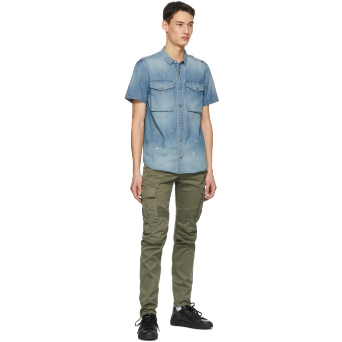 Balmain Khaki Cotton Cargo Pants