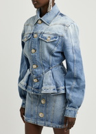 Balmain Peplum Denim Jacket