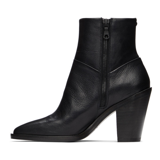 rag and bone Black Axel Zip Up Boots Rag and Bone