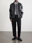 Thom Browne - Logo-Appliquéd 4-Bar Embroidered Cotton-Oxford Shirt - White