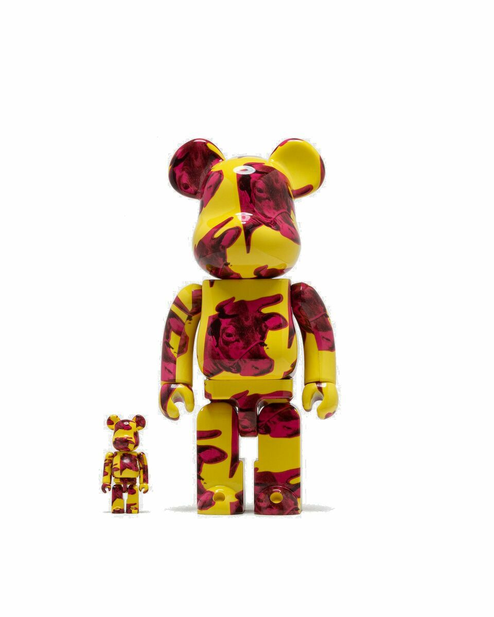 Photo: Medicom Bearbrick 400% Andy Warhol Cow Wallpaper 2 Pack Red/Yellow - Mens - Toys