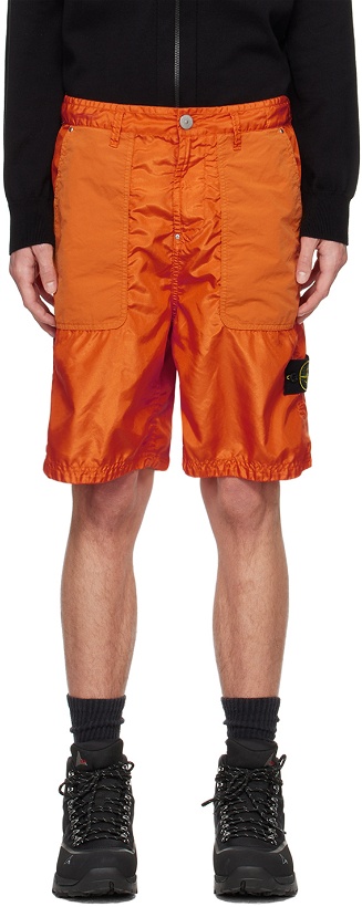 Photo: Stone Island Orange Patch Shorts