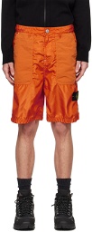 Stone Island Orange Patch Shorts