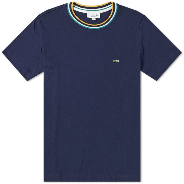 Photo: Lacoste Tipped Rib Collar Tee