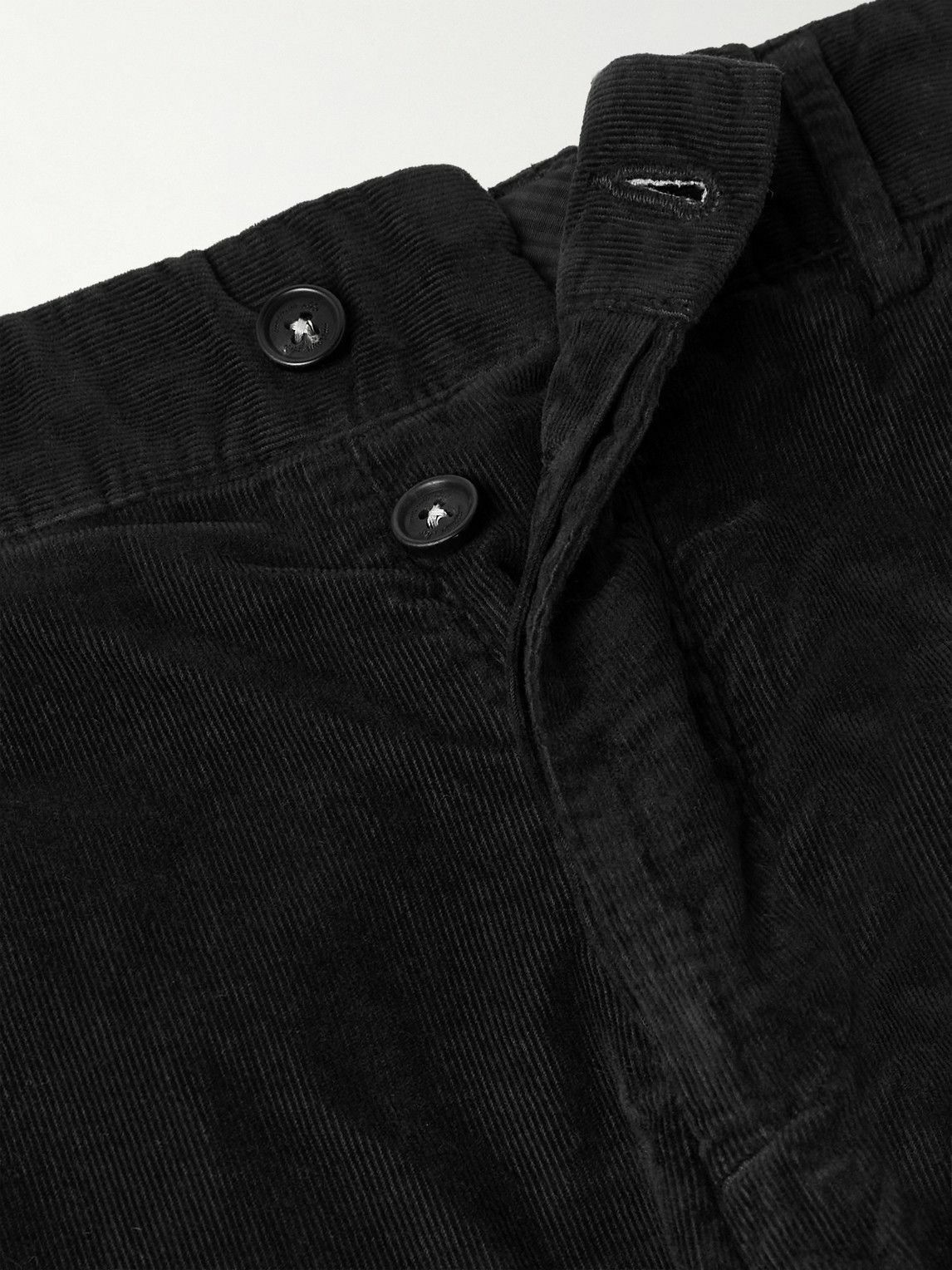 Massimo Alba - Straight-Leg Cotton-Corduroy Trousers - Black
