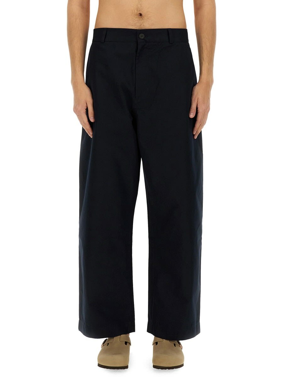Studio Nicholson Men's Line Double Pleat Volume Pants in