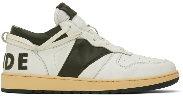 Photo: Rhude SSENSE Exclusive White & Green Rhecess Low Sneakers