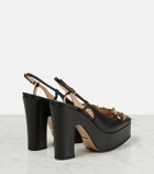 Gucci - Horsebit leather slingback pumps