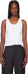 Maison Kitsuné White Baby Fox Ribbed Tank Top