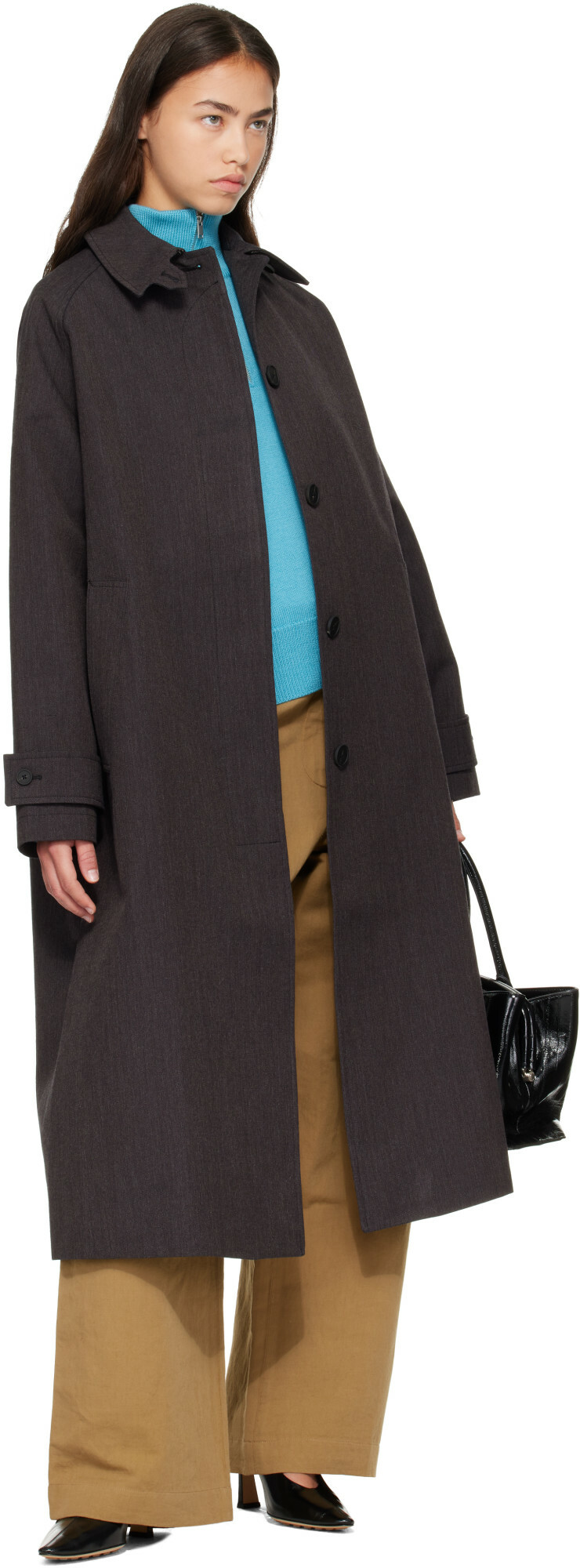Studio Nicholson Brown Holin Trench Coat